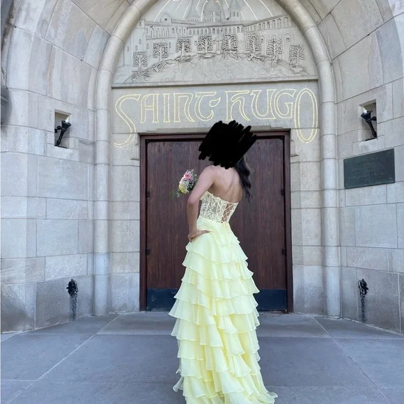 Yellow Layered Dress - Picture 2 of 8